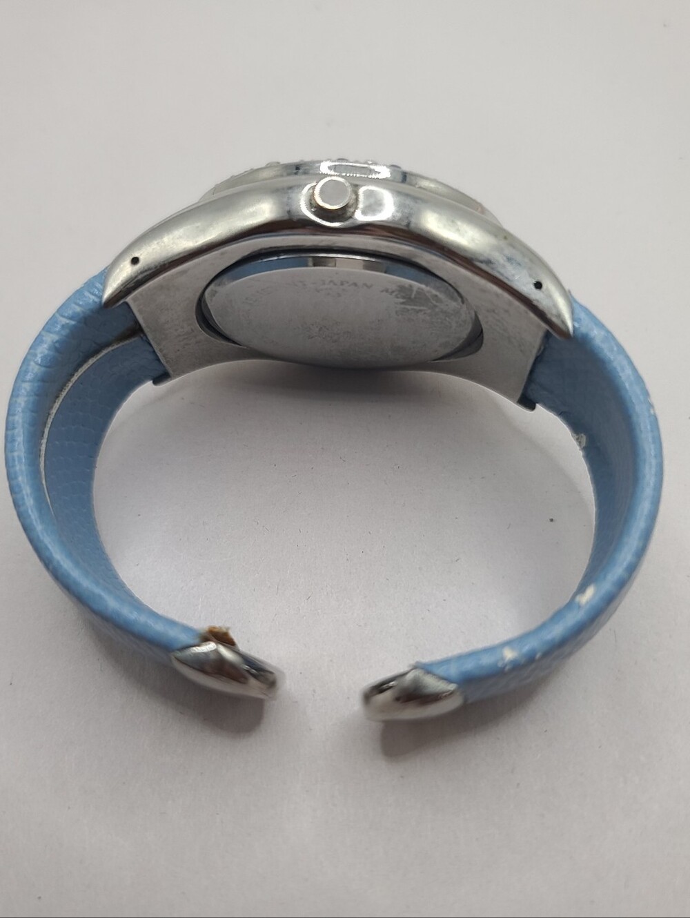 Time Tech Blue Rhinestone Cuff Watch - Picture 3 of 3